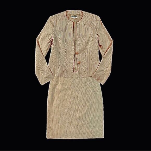 Giorgio Armani Skirt Suit in Cream/Tan | Size 2 - Picture 1 of 8